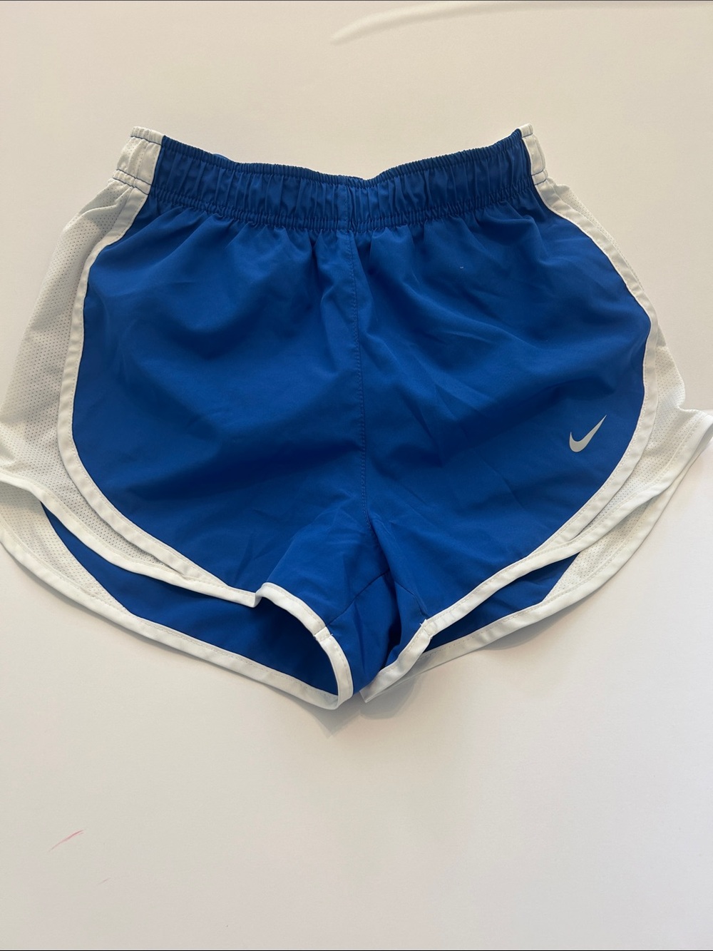 Nike Royal Blue Women's Athletic Shorts with White Trim
